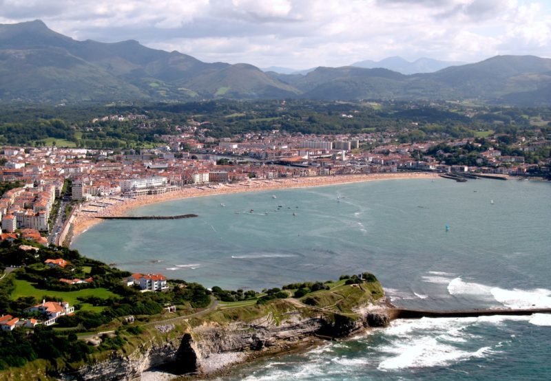 Biae de Saint Jean de Luz vue du ciel